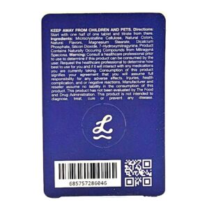 Nutrition info on Lucid Pseudo 7-OH Chewables Tablets 30mg 1ct