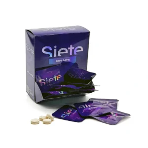 display box of Siete 7-OH Flavored Tablets 40mg - grape