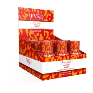 display box of FVKD Seven 7-OH Shots 40mg - Tropical Burst