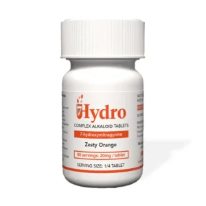 bottle of 7Hydro 7OH Tablets (zest orange)