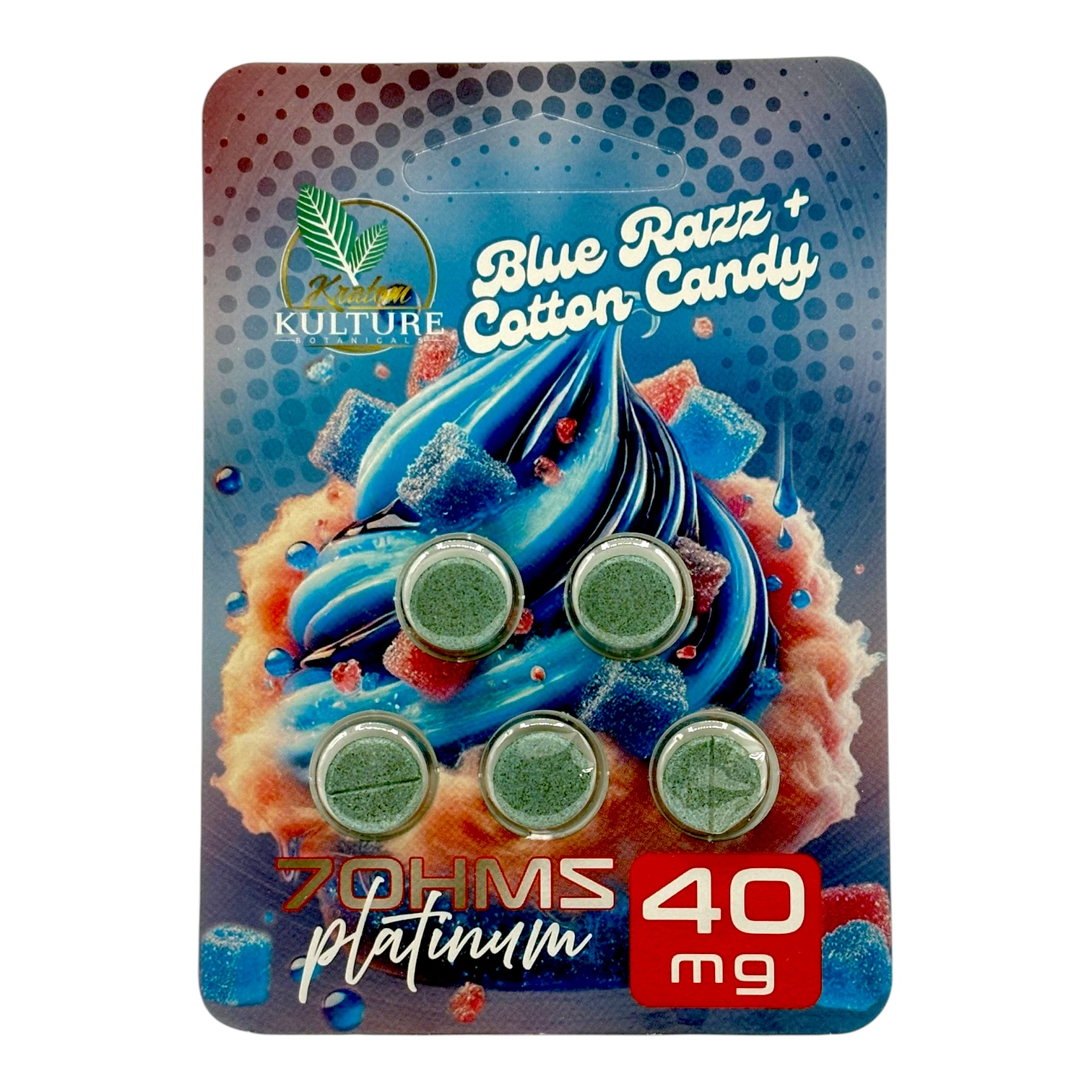 Kratom Kulture Blue Razz Flavored Tablets