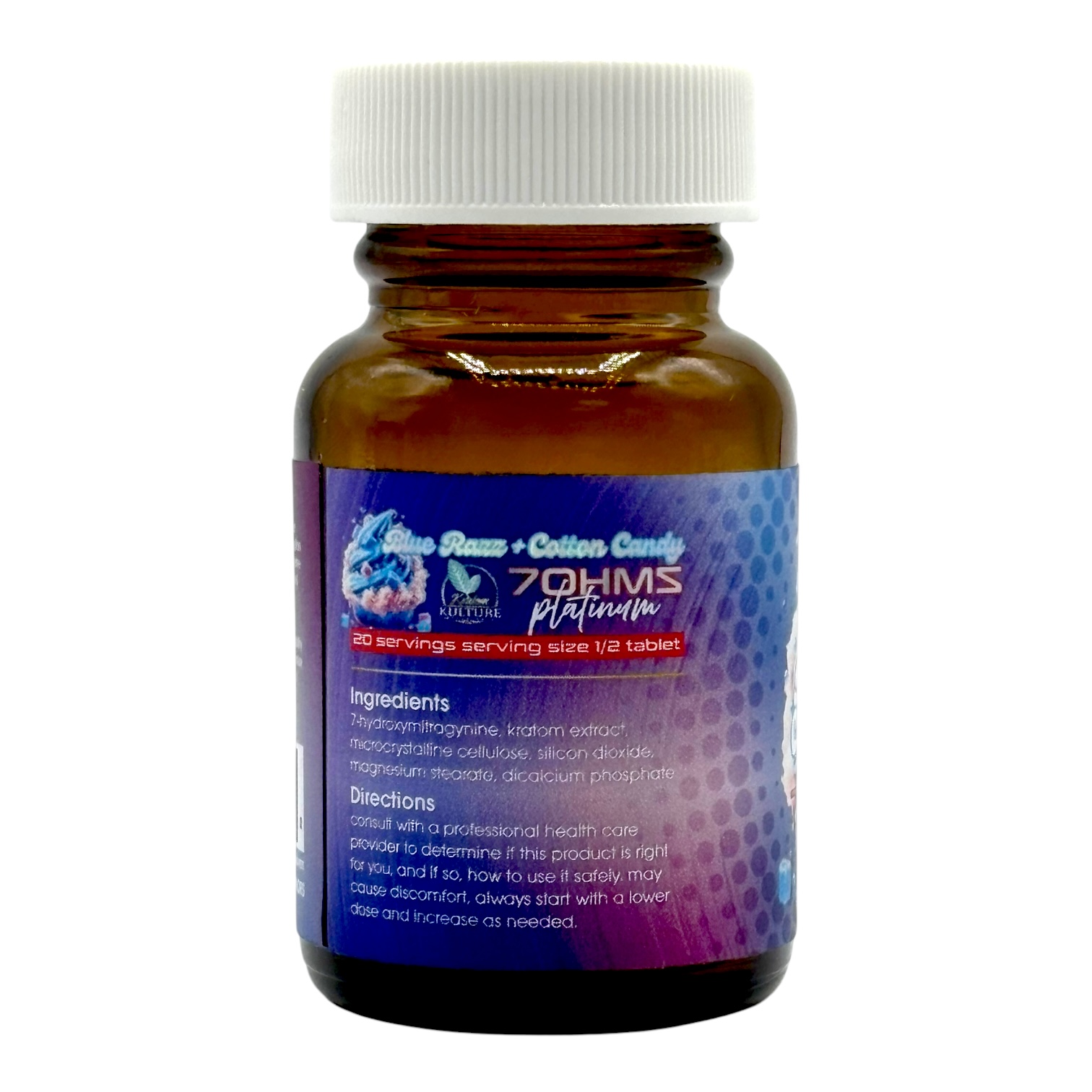 Kratom Kulture Blue Razz Flavored Tablets