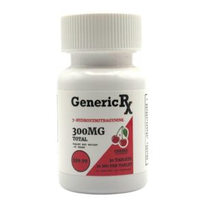 front of bottle of Generic RX 7-OH Cherry 10mg 30ct
