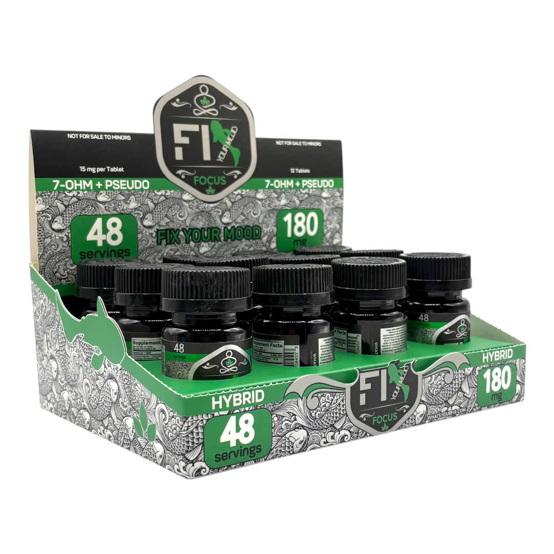 Fix Your Mood - Display Case of hybrid 180mg tablet containers