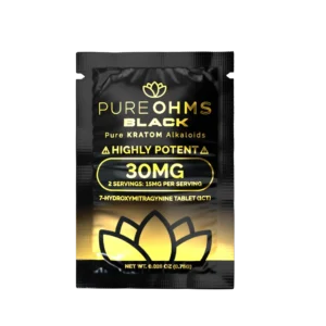 single pack of Pure Ohms Black 7-OH Tablet 30mg - 6 Count