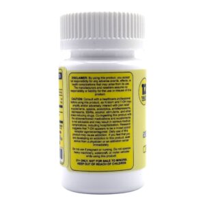 side of bottle of Raw Bison 7OH Tablets 20mg - 3 Count (var 1)