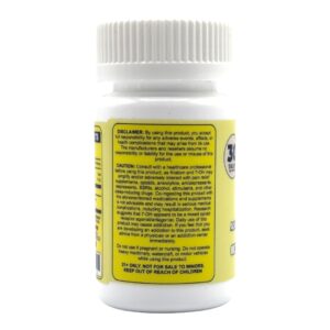side of bottle of Raw Bison 7OH Tablets 20mg - 3 Count
