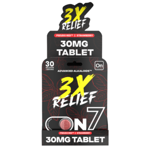 On7 Pseudo Red Relief Chewable Tablets Strawberry