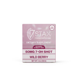 display case of 7stax 7oh shots (var 1)