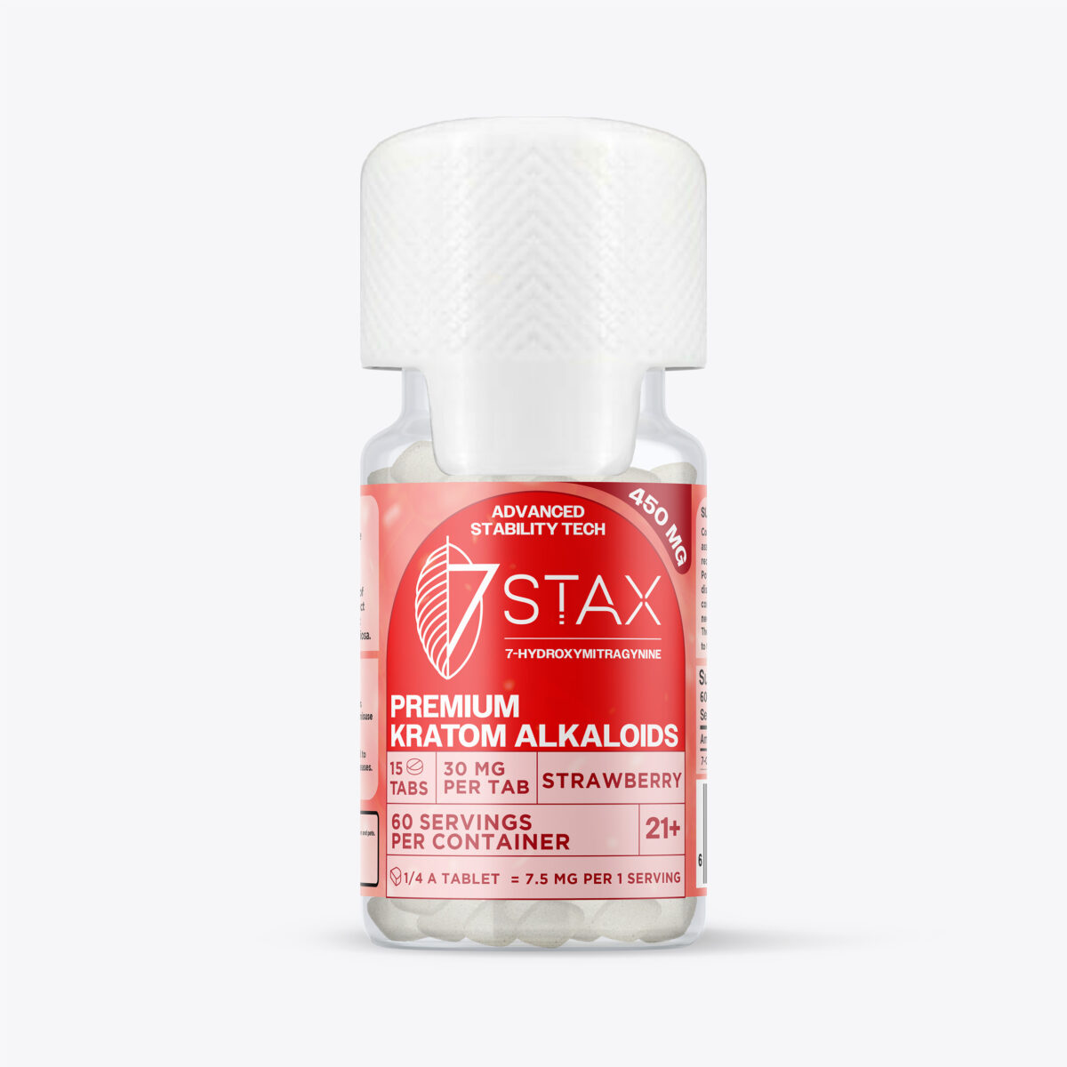 bottle of 7stax 7oh tablets 30mg