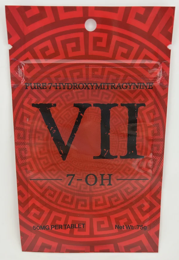 single pack of VII 50mg 7-OH Cherry Tablets