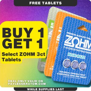 ZOHM 7-OH Tablets 3ct (DEAL BUY 1 GET 1) - Natural 40mg/Tab