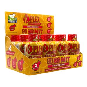 display box of K Plex Premium Liquid Kratom Extract Flavored 90mg MIT - Blue Razz (var 1)