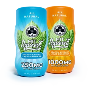 two bottles of Club 13 Kratom MIT Squeeze