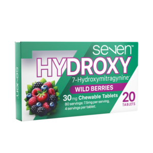 single package of SE7EN Hydroxy 7-OH Chewable Tablets 30mg 20ct - Wild Berries