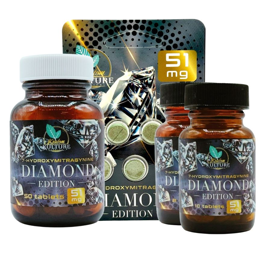 product line of of variations of Kratom Kulture 7-OH Diamond 51mg