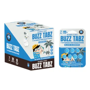 display box of Bumble Bee Buzz Tabz 7-OH Pseudo 140mg 7ct