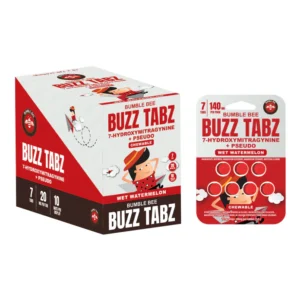 display box of Bumble Bee Buzz Tabz 7-OH Pseudo 140mg 7ct (alt)