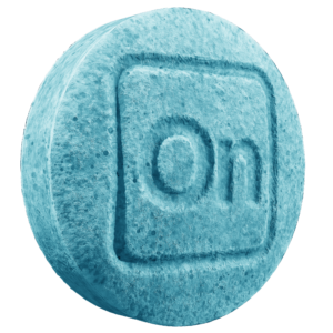 single tablet of On7 7-Hydroxy + Pseudo Focus Tablets - Blue Raspberry