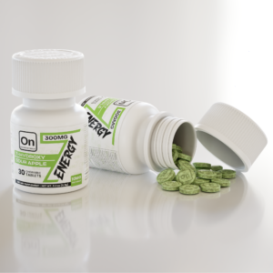 two bottle of On7 7-Hydroxy Energy Tablets - Sour Apple - 10mg