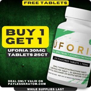 UFORIA 7-OH 600mg Bottle 30x20mg Tablets (DEAL B1G1)