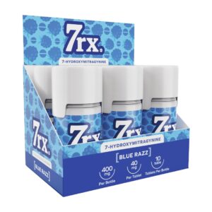 7RX Flavored Tablets 40mg - Blue Razz, 1ct