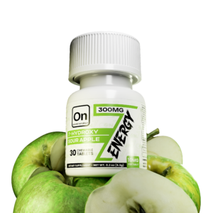 bottle of On7 7-Hydroxy Energy Tablets - Sour Apple - 10mg (var 1)