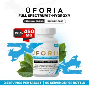 front of bottle of UFORIA 7-OH 5-Pack | 20mg Tablets