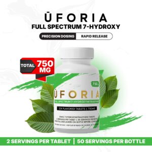 front of bottle of UFORIA 7-OH 5-Pack | 20mg Tablets