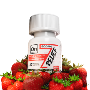 On7 Pseudo Red Relief Chewable Tablets Strawberry - 10mg