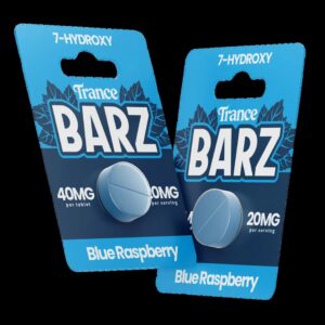 Trance BARZ 7-OH Flavored Tablets 40mg - Blue Raspberry, 1 Count