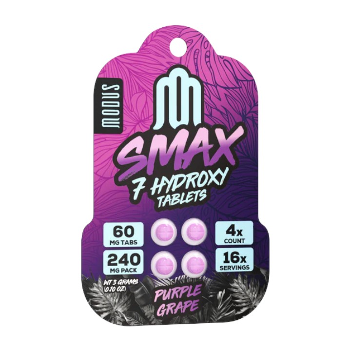 SMAX 7-OH Flavored Tablets 60mg x 4ct - Blue Raspberry