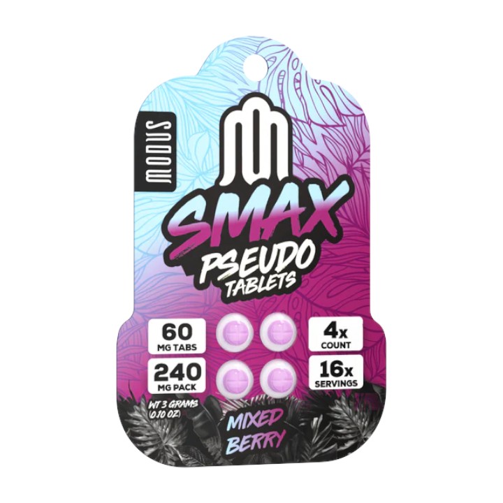 SMAX 7-OH Flavored Tablets 60mg x 4ct - Blue Raspberry