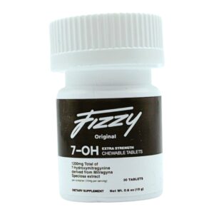 front of bottle of Fizzy 7-OH 50mg x 30ct