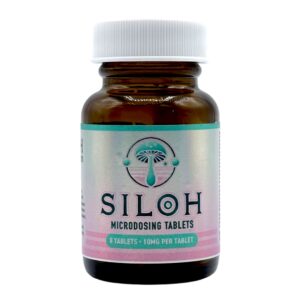 a bottle of the 8 count siloh microdosing tablets 10mg