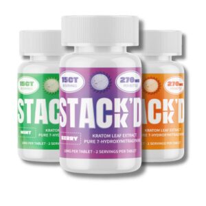 Stackd15CountBottleHero STACK’D Pure 7-OH Flavored Tablets 18mg