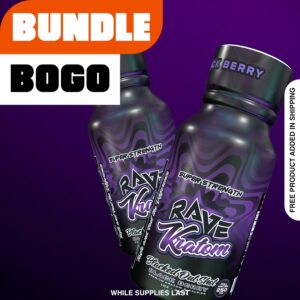 Rave Kratom Black Berry Blacked Out Shot 250mg 30mL (Bundle) 2 FOR 1