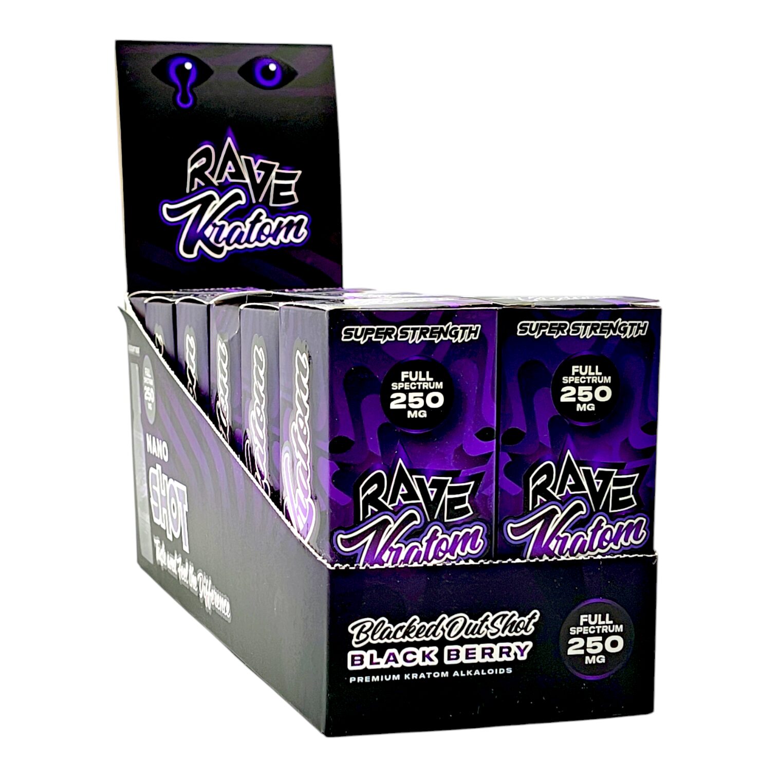 Rave Kratom Black Berry Blacked Out Shot 250mg 30mL (Bundle) 2 FOR 1 - Image 4
