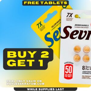 Sevn Ultra Strength 7-OH Flavored Tablets 50mg x 4ct (DEAL BUY 2 GET 1)