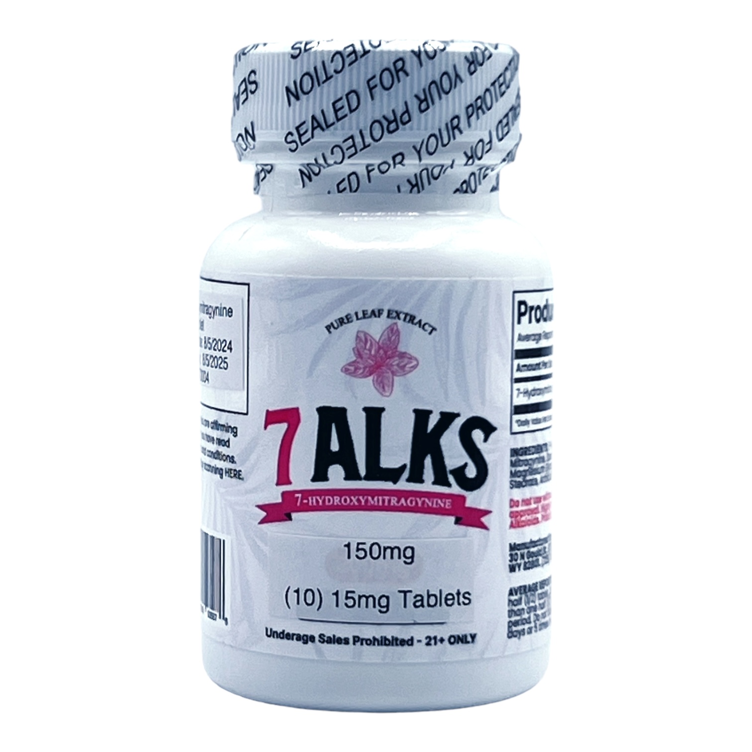 7-Alks 7-OH Kratom Tablets, 15mg x 10ct