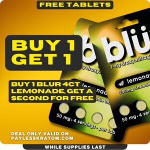 blur 7OH Lemonade Tablets 50mg x 4ct (DEAL BUY 1 GET 1)
