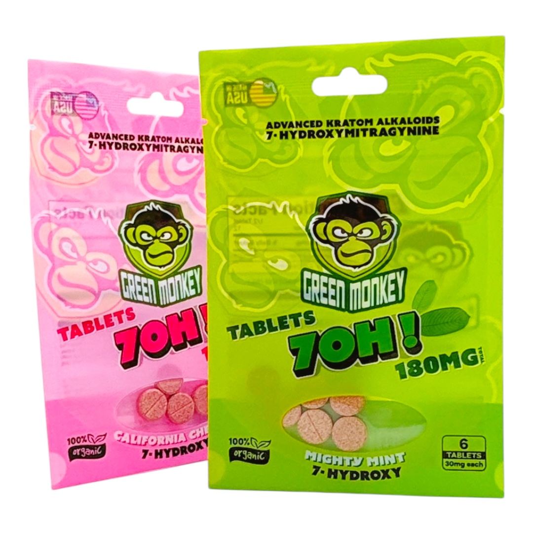 Green Monkey 7-OH Flavored Tablets 30mg x 6ct - Image 4