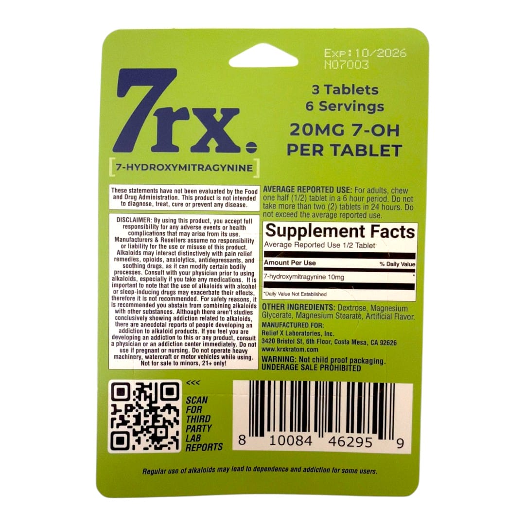7rx 7-OH Tablets, 20mg x 3ct - Image 2