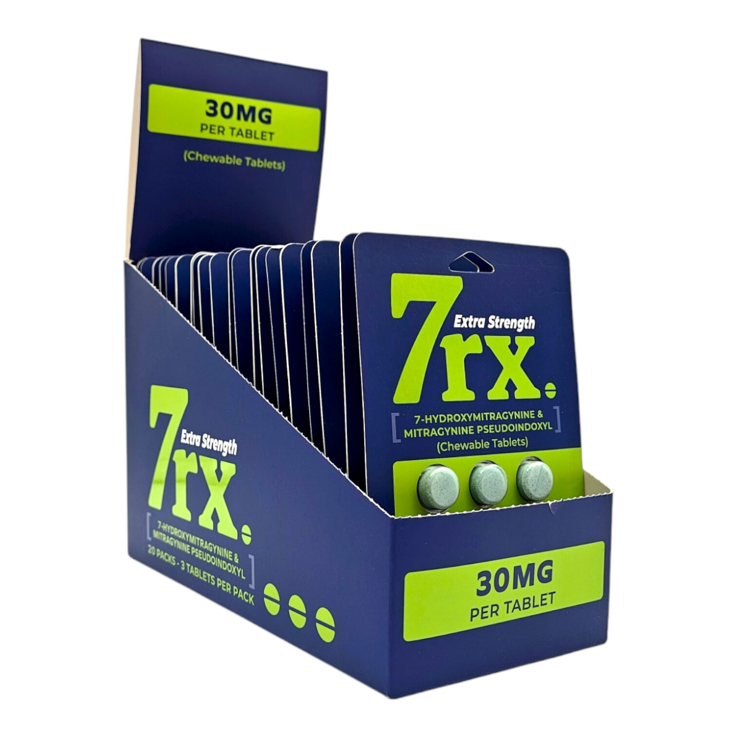 7rx Extra Strength Chewable 7-OH Tablets, 30mg x 3ct - Image 2