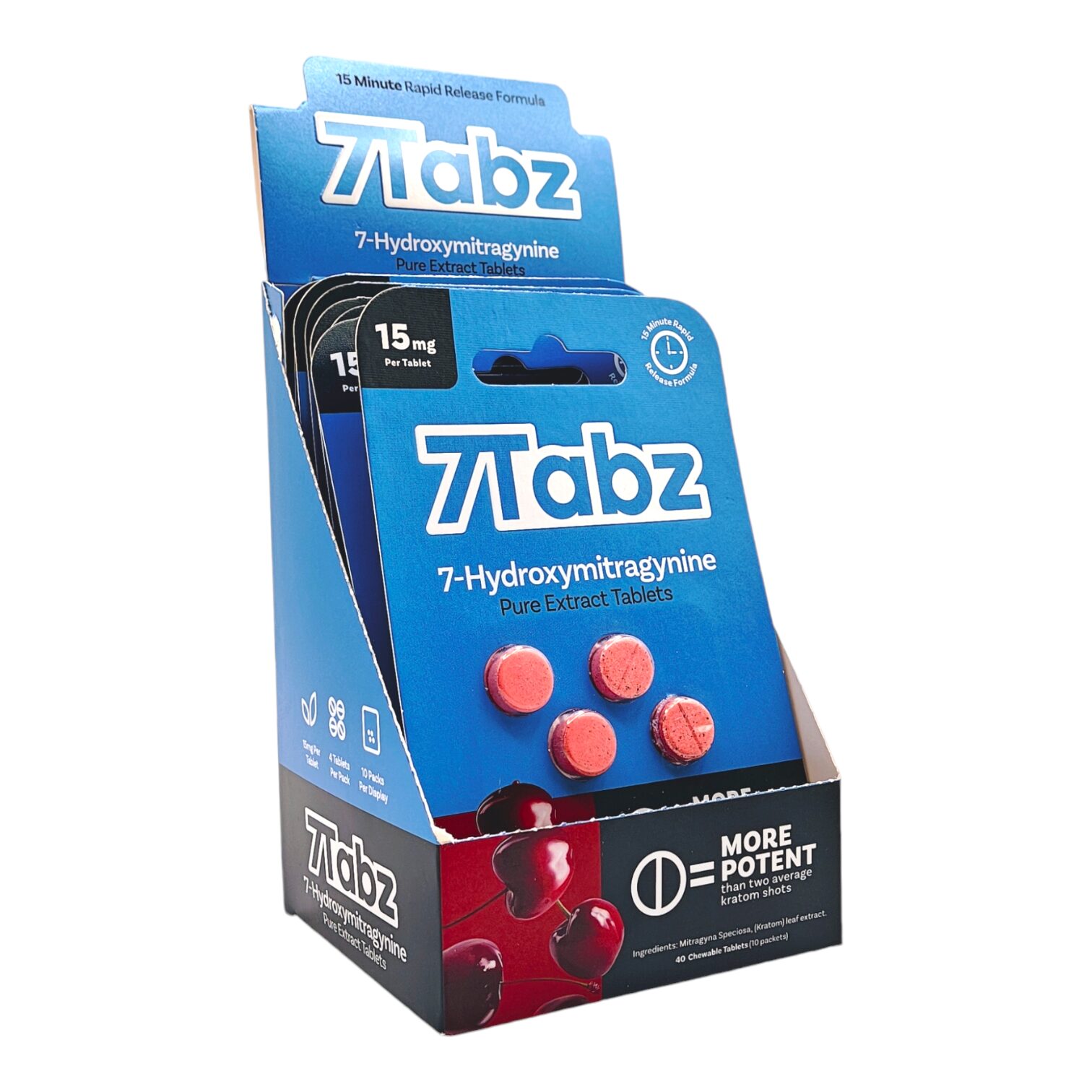 7Tabz 7-OH Kratom Extract Tablets Cherry - Image 4