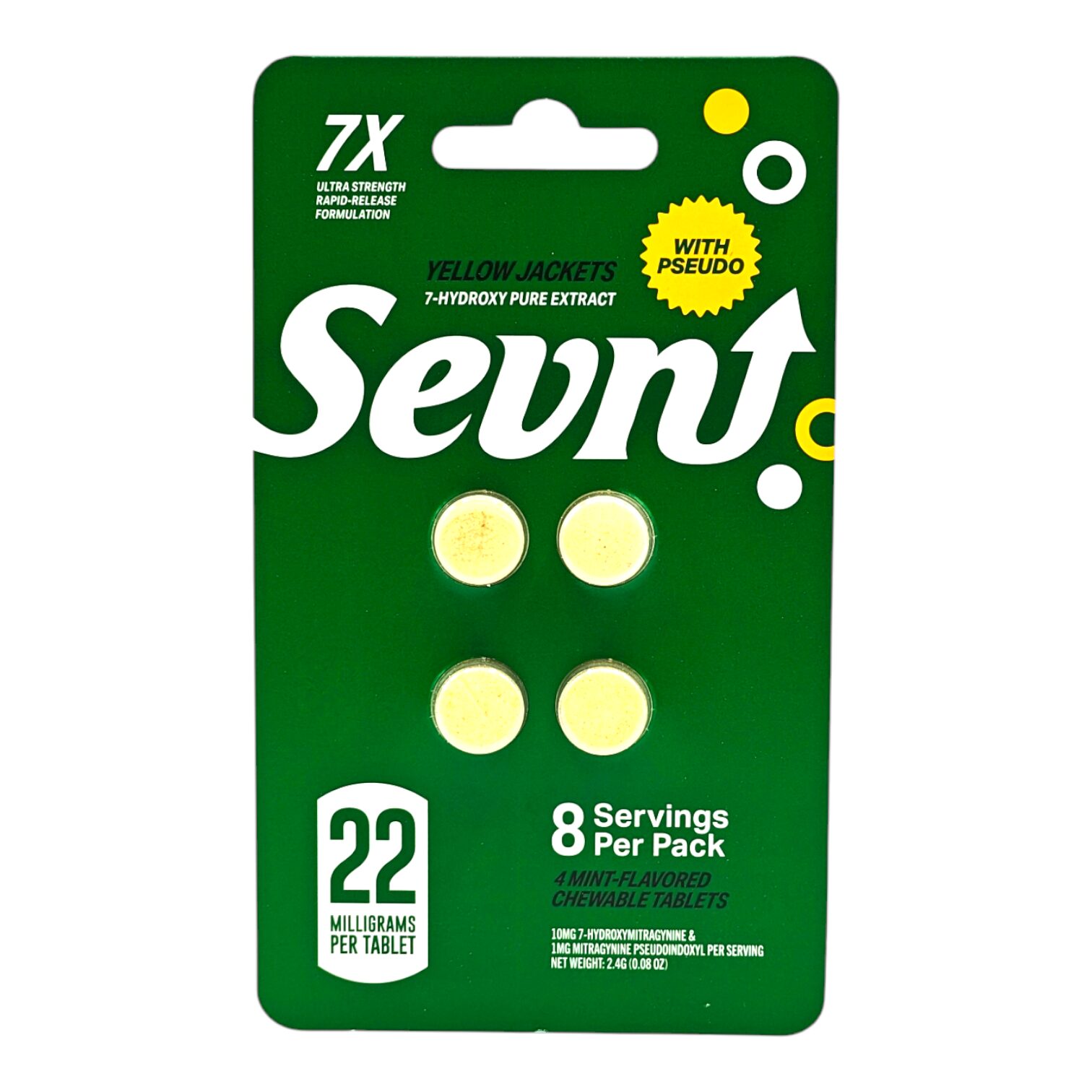 Sevn 7-OH Pseduo Tablets 22mg 4ct - Image 4