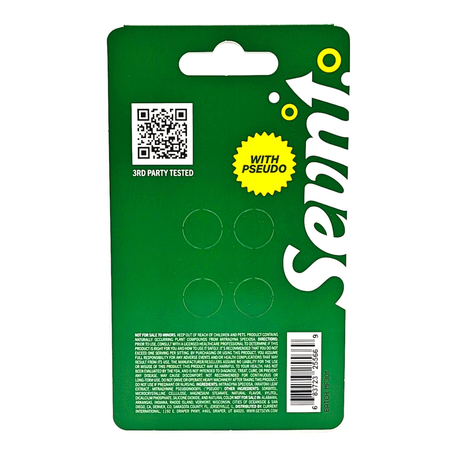 Sevn 7-OH Pseduo Tablets 22mg 4ct - Image 5