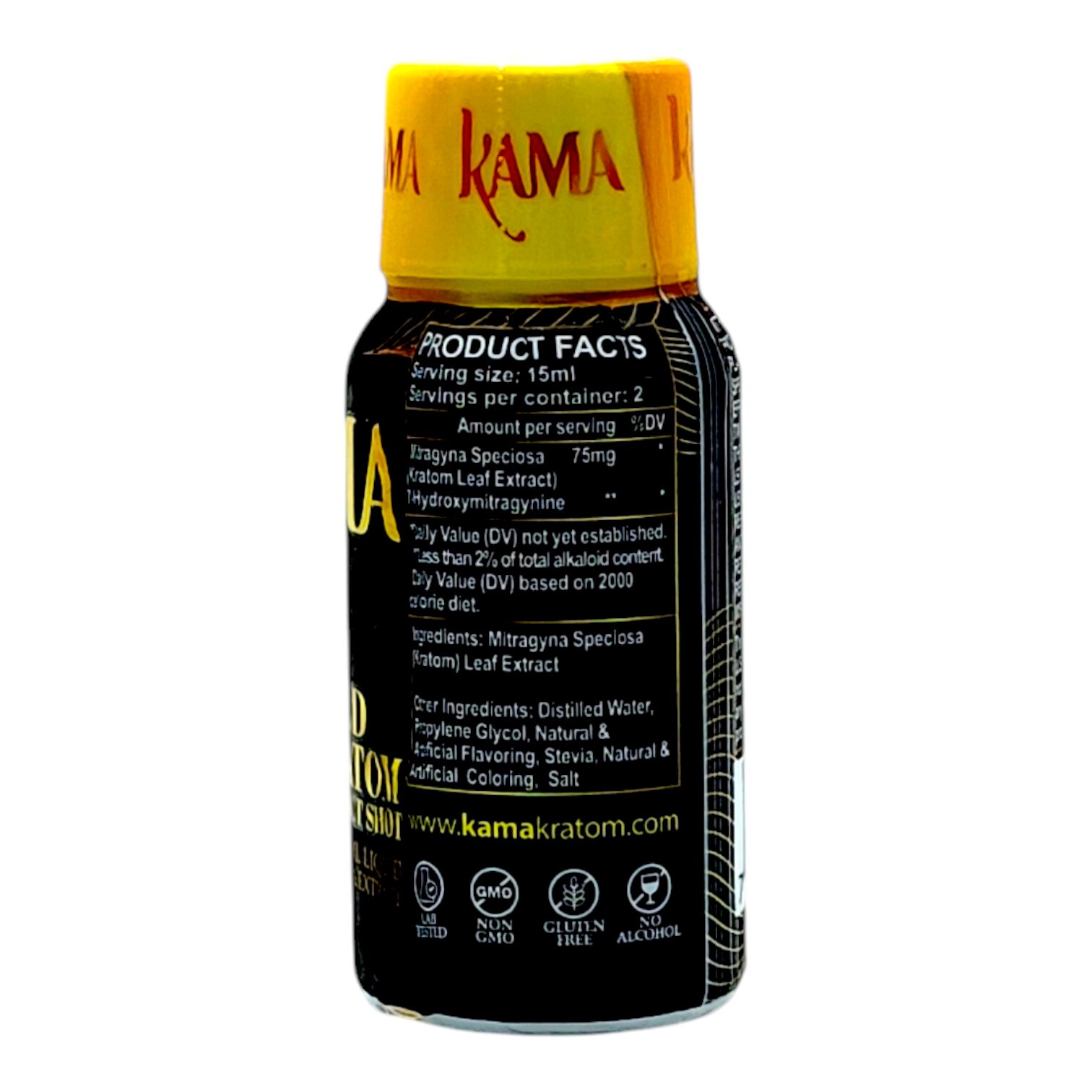 Kama Gold Kratom Extract Shot, 150mg, 30mL - Image 3