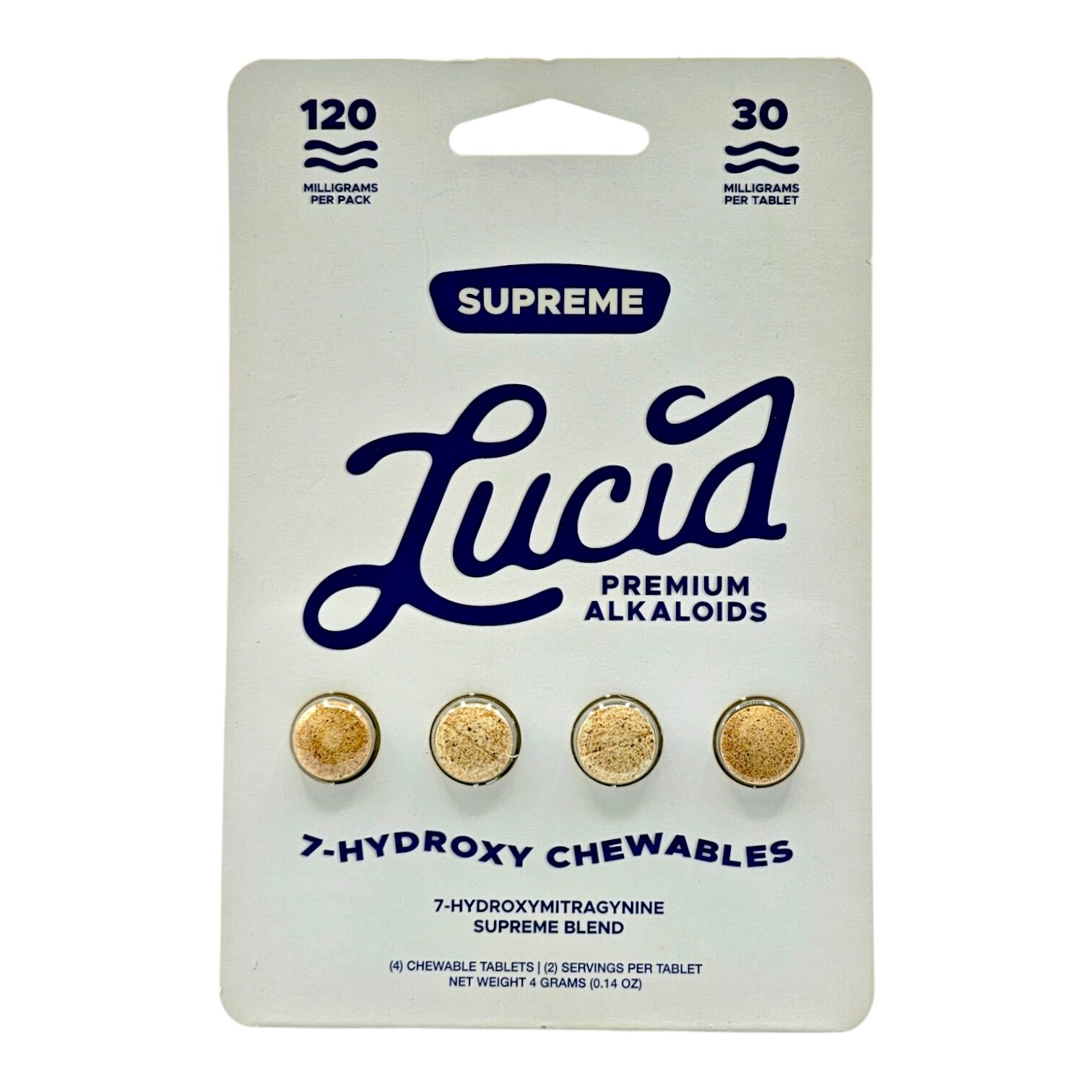 Lucid Supreme 7-OH Chewables Tablets, 30mg x 4ct