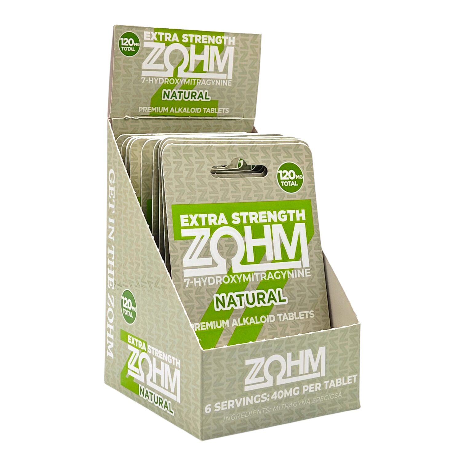 ZOHM 7-OH Extra Strength Tablets, 40mg x 3ct - Natural - Image 2